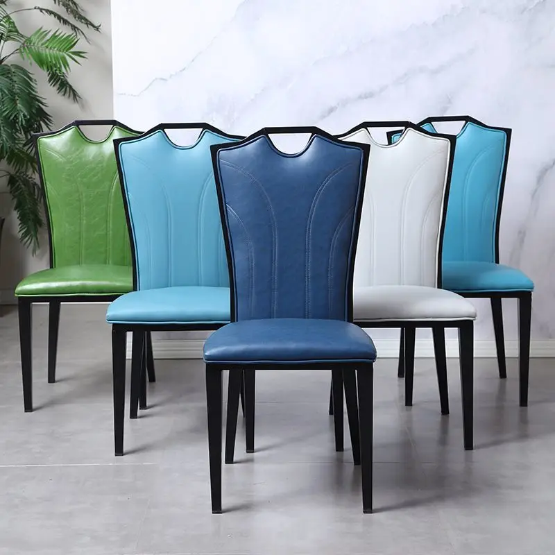 

New Chinese Style Modern Iron Dining Chair with Backrest: Minimalist Design for Hotels & Restaurants