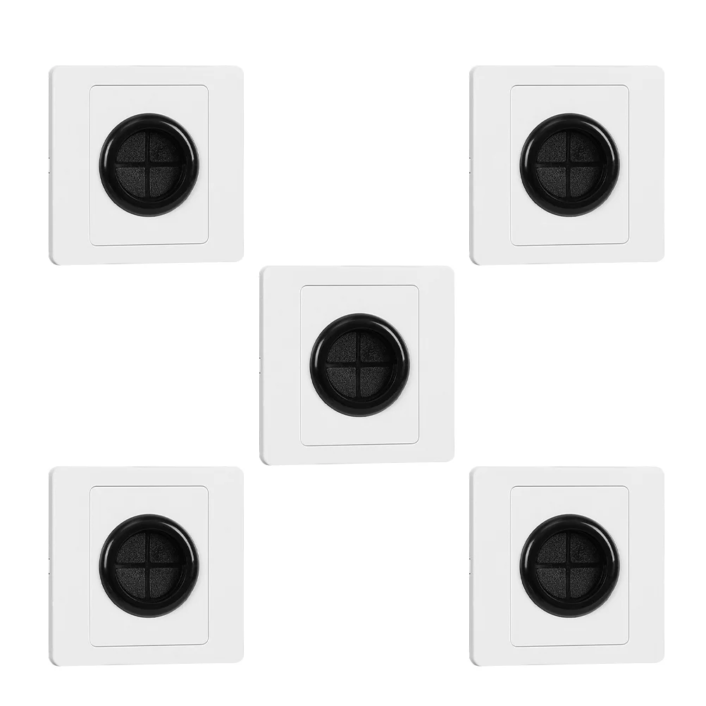5 Pcs Threaded Socket Cable Pass Through Wall Plate Management for Blank Outlet Cover Insert