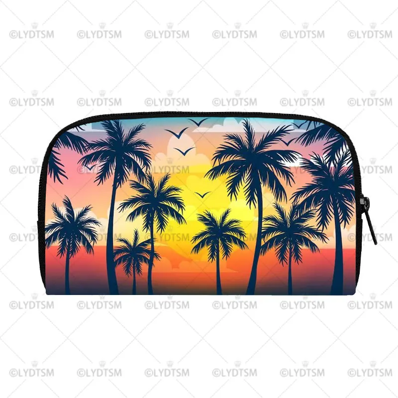 Hawaii Coconut Trees Print Wallets Women Palm Tree Flamingo Casual Purse Phone Money Girls Coin Holder Bags Long Wallet