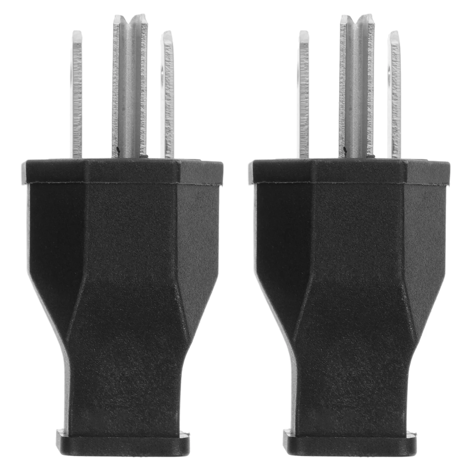 

2pcs Electric Plug15A 125V Straight Angle Extension Cord Replacement 3 Prong Plug Heavy Duty Angle Plug For Portable Inverter