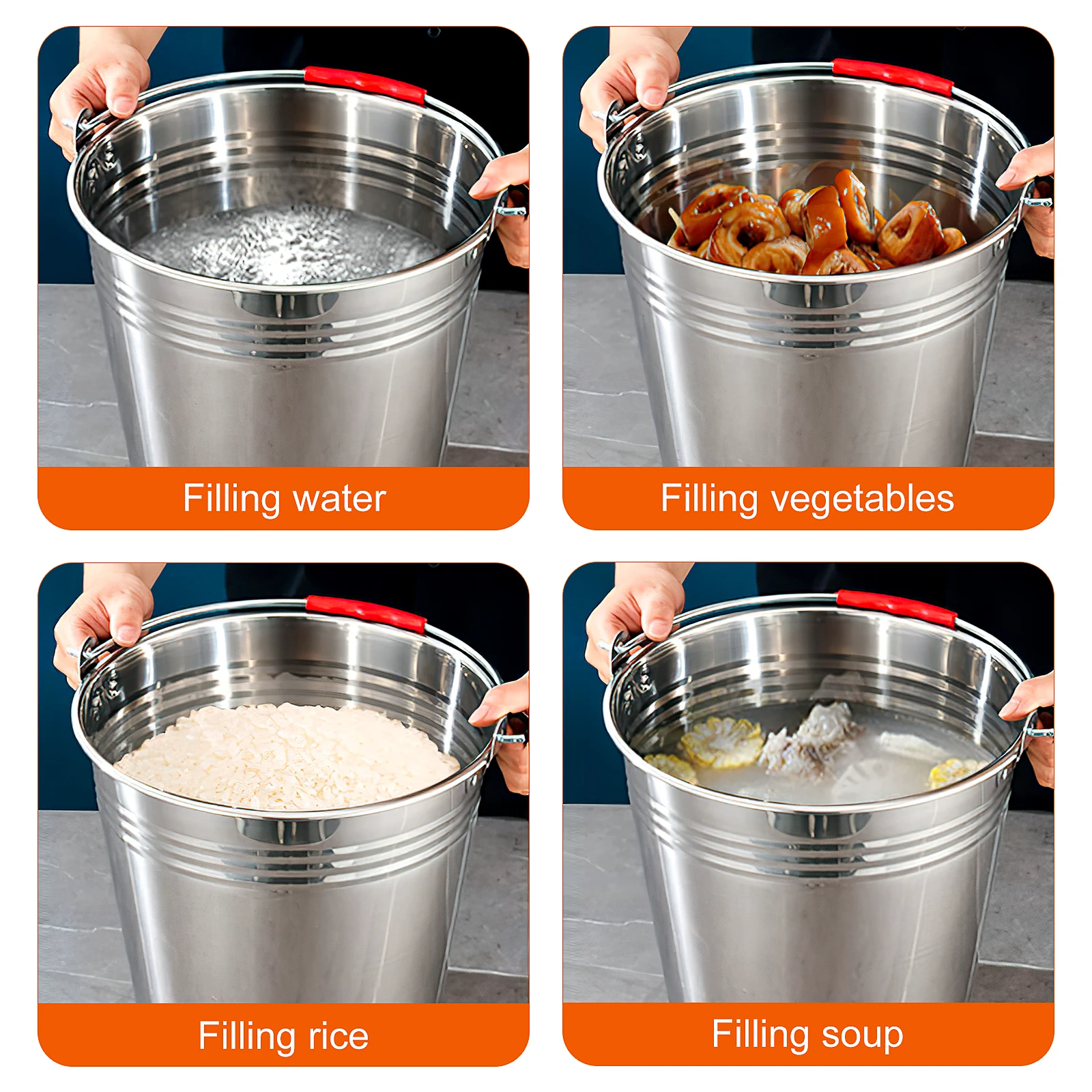 BBQ Charcoal Holder Ash Bucket 201 Stainless Steel Silver Hot Ash Storage Tank Fireplace Garden Kitchen Use Lightweight Durable