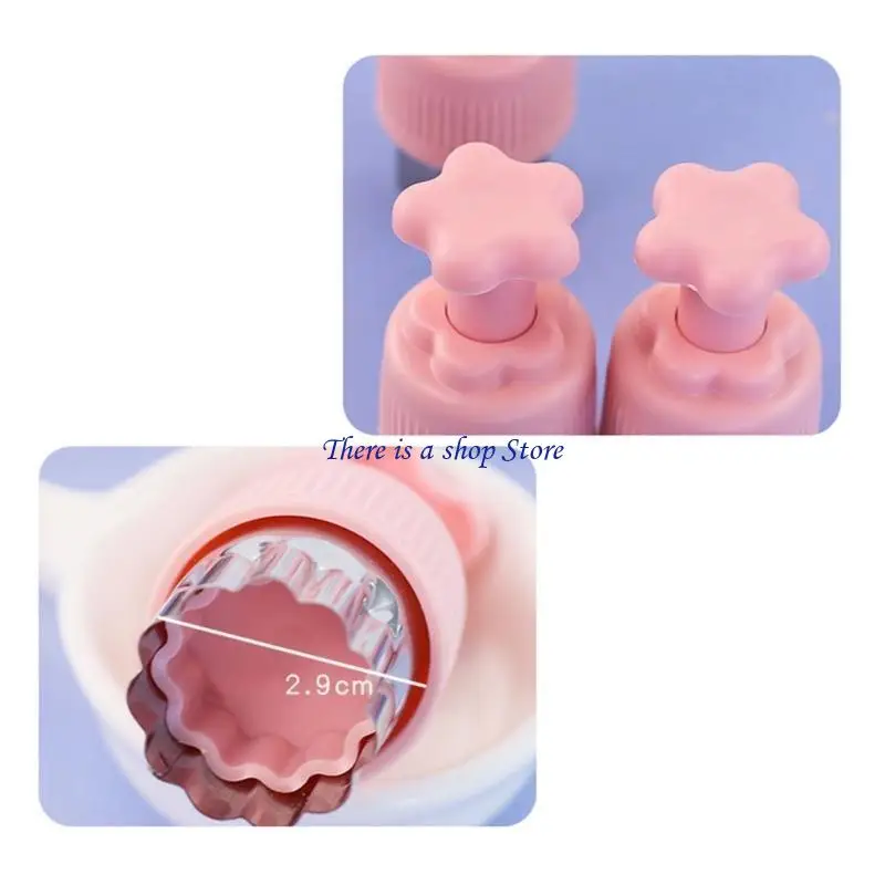 

D0AD Hand Pie Molds Flower Embossed Little Wonton Molds Autumns Pocket Pie Press Mold