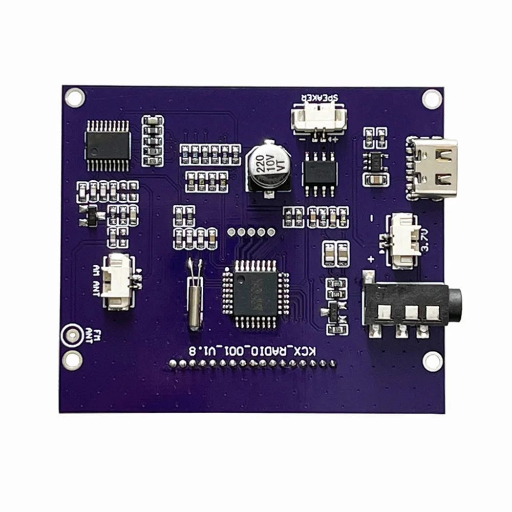 DIY Wireless FM Radio Receiver Module 87.0MHz-108.0MHz Digital Radio Transmitter Board Equipment with LCD Clock