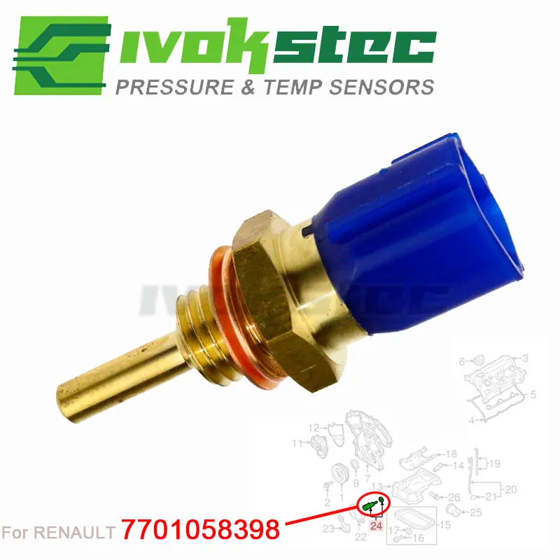 7701058398 Coolant Temp Sensor For RENAULT Master Vel Satis Espace Clio Laguna Koleos Megane Scénic Fluence Duster Sandero