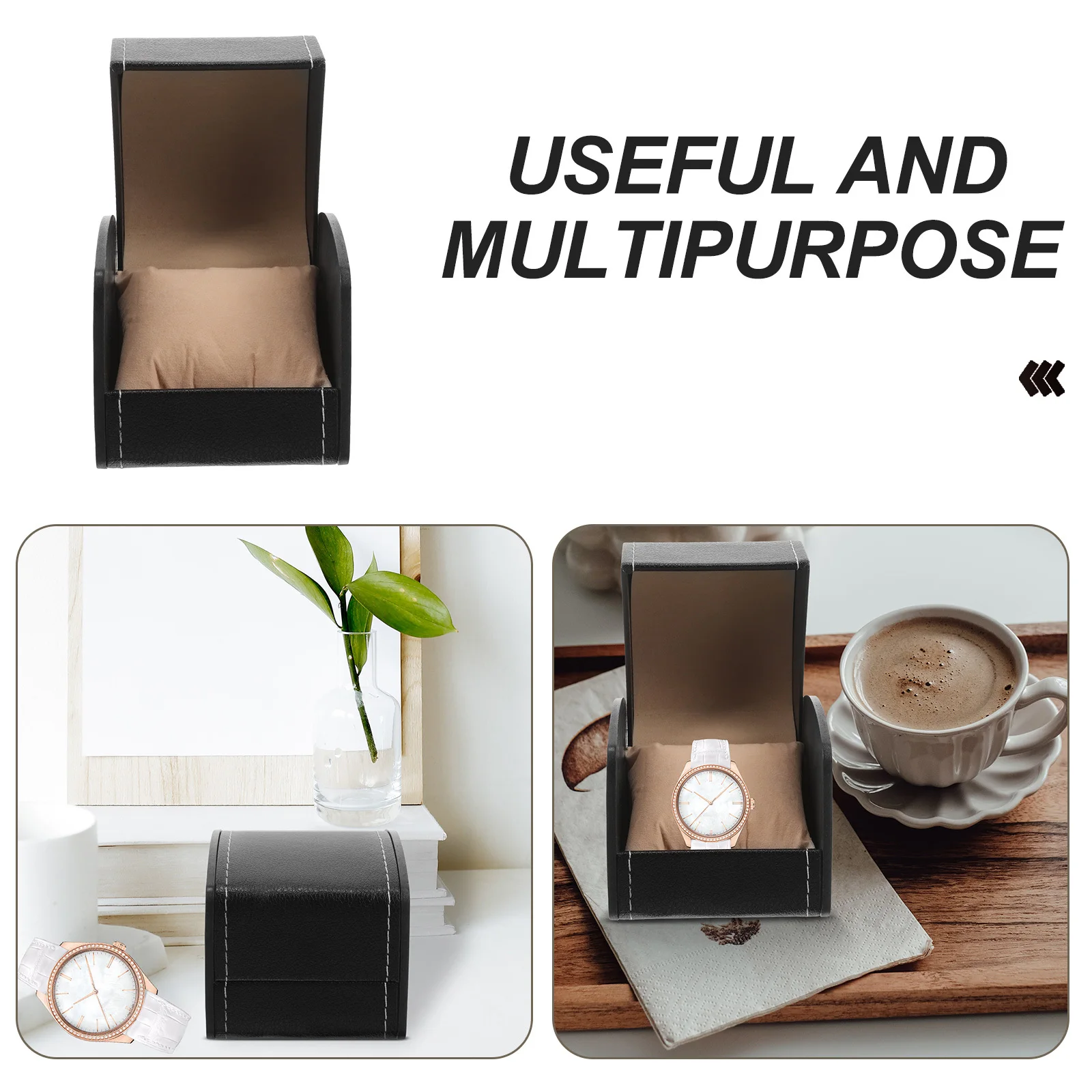 

Luxury Watch Storage Case For Men Single Watch Box With Pillow Display Stand Organizer Travel Wristwatch Display Case