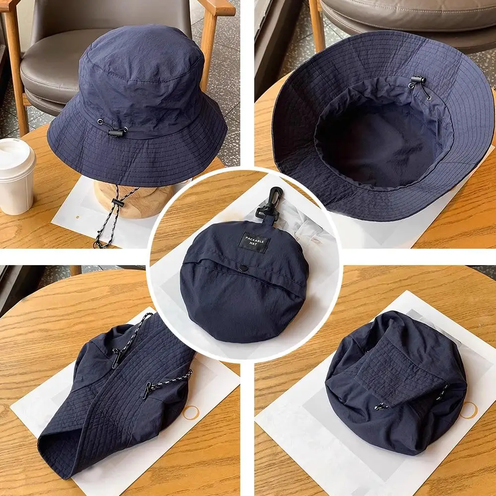 Fisherman Hat Quick Dry Waterproof Outdoor Foldable Thin Riding Fishing Cap With Bag Storage Basin Hat C G7q0