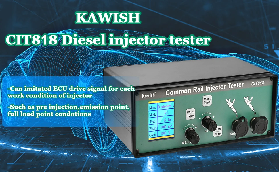 

Высокое качество 2026 года! Тестер дизельных форсунок Common Rail CIT818, тестер пьезофорсунок, электромагнитный драйвер форсунок