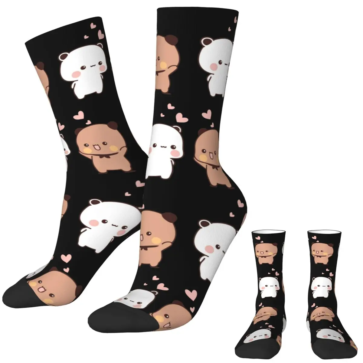 Bear & Panda Bubu Dudu Balloon Socks Vintage Stockings Winter Anti Skid Men Socks Warm Soft Pattern Running Socks