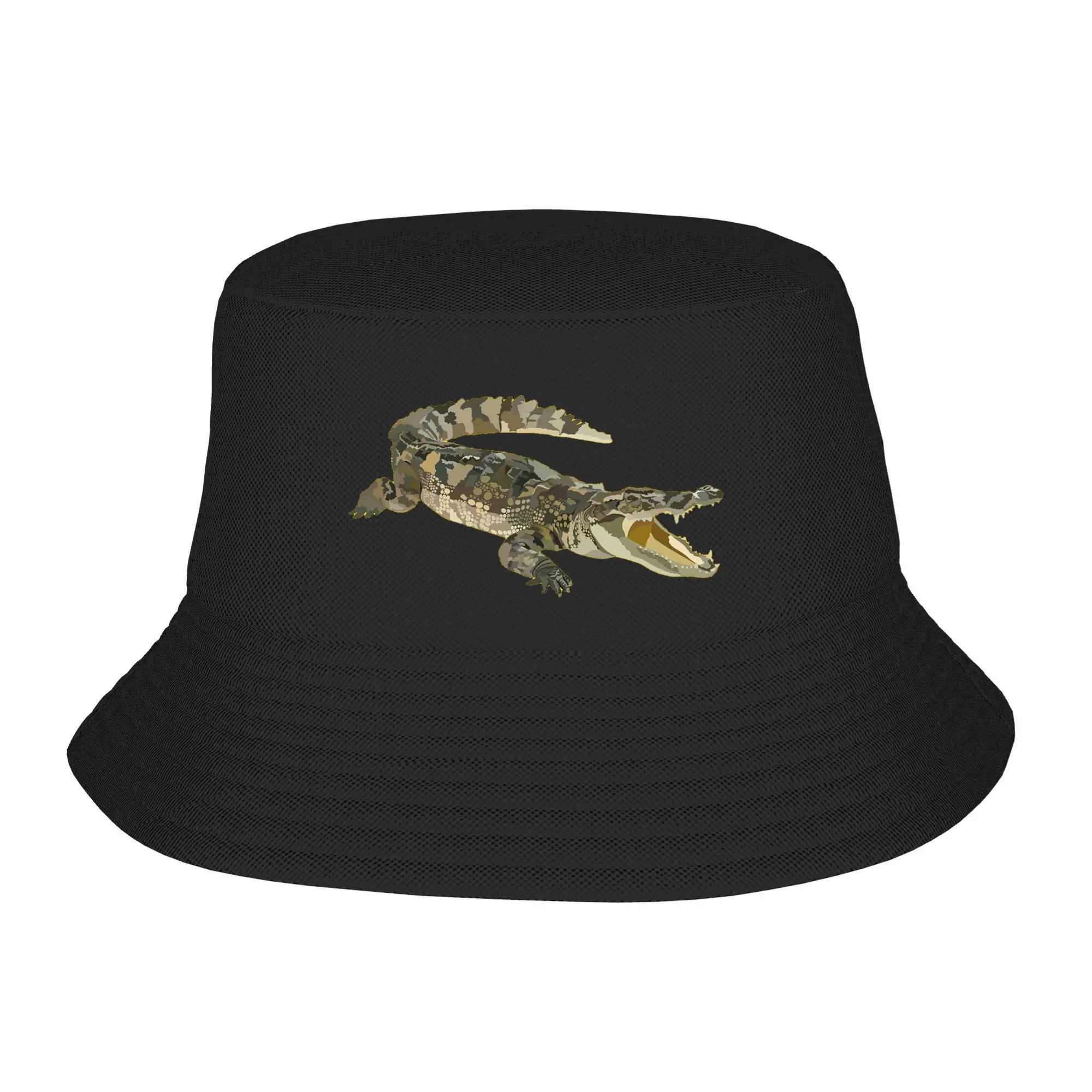 C é para crocodilo balde chapéu panamá bob chapéus moda ao ar livre outono para verão praia pesca unisex pescador bonés