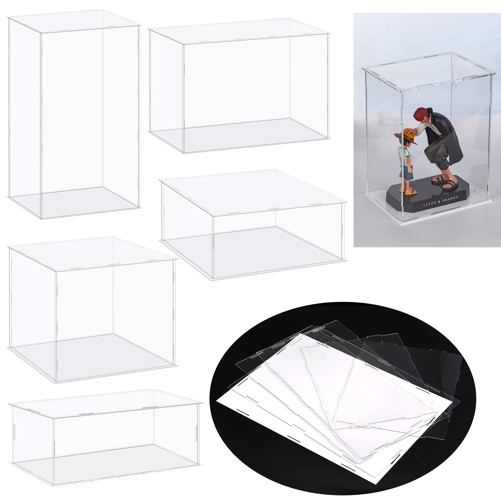 

Large Acrylic Display Box for Figures Clear Display Case Cabinet Showcase for Storage Collectibles/Toy/LEGO/Figurine/Memorabilia