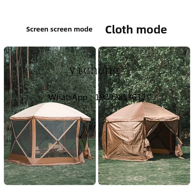 AA  hexagonal tent outdoor portable folding field camping equipment sunshade rainproof mosquito proof automatic tent