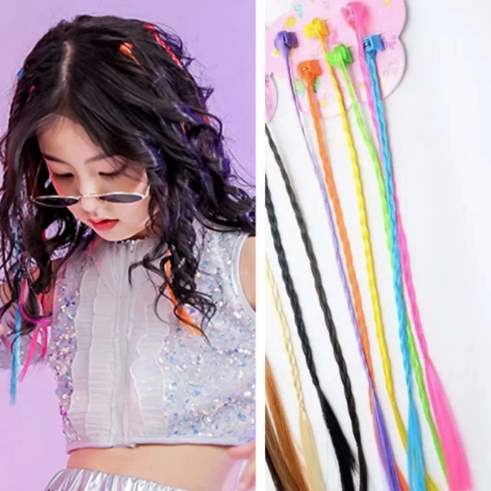 6Pieces for Kids Colorful Hair Extensions with Bobby Pins, Hair Styling Accessories for Kids Hair Accessories for Teenager Girls