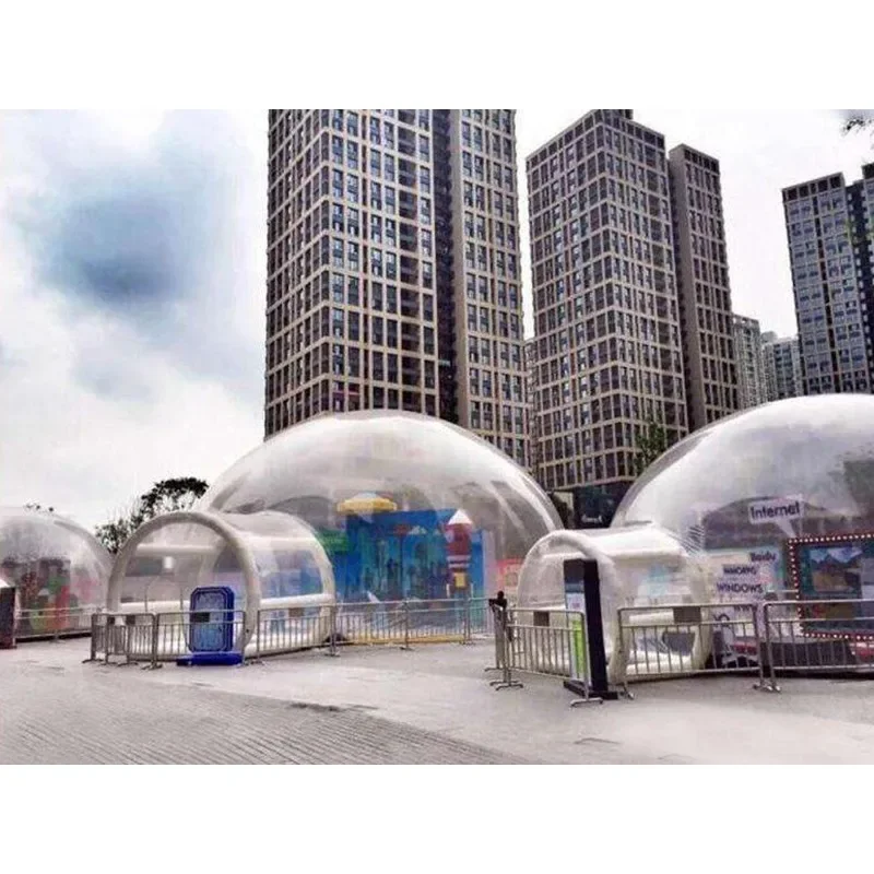 Inflatable football transparent tent inflatable bubble house bubble house exhibition tent hotel famous starry sky tent