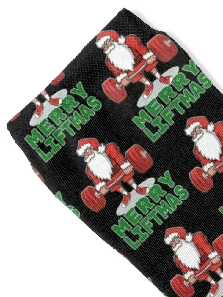 Powerlifting Santa Deadlift Merry Liftmas Socks funny gift gym happy new year Boy Child Socks Women's