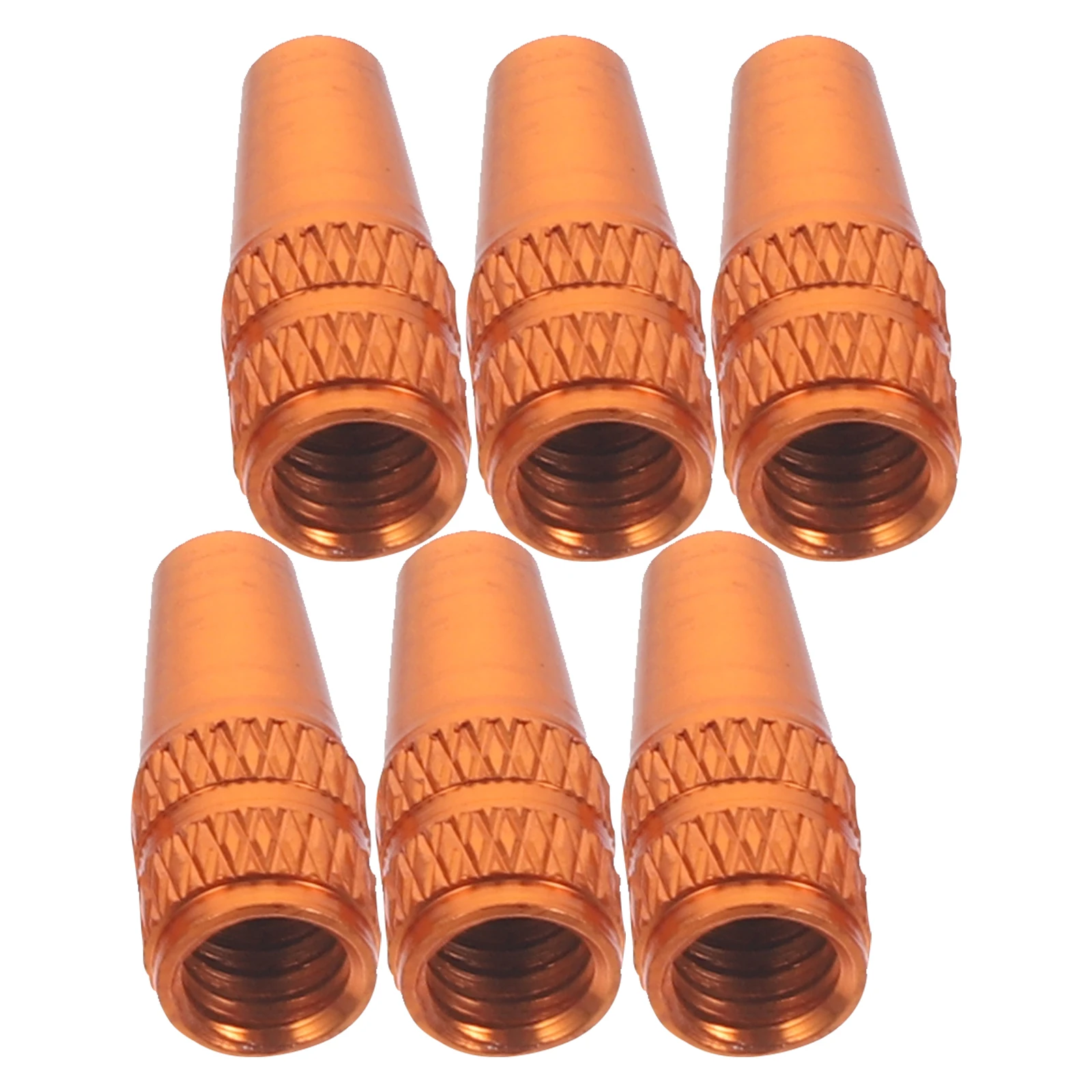 

French Style Aluminum Bike Tire Valve Caps Orange Dust Cover for Mountain Road Bikes Easy Installation Anti Rust Long Lasting