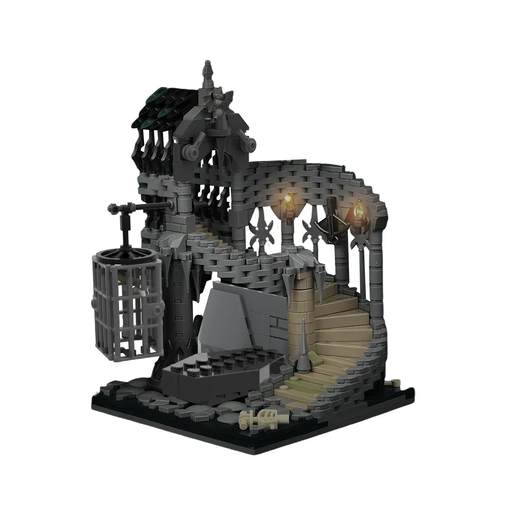 MOC Game Dragons and Dungeoneds skeleton Dungeon Scene Building Block Vampire Dungeon House Bricks Toy Children Xmas Gift 656PCS