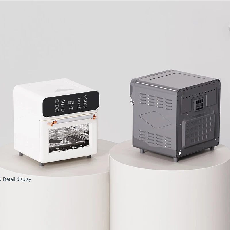 مقلاة هوائية كهربائية بقدرة 1360 وات، سعة كبيرة، سلة مزدوجة، حماية من الحرارة الزائدة للمطبخ