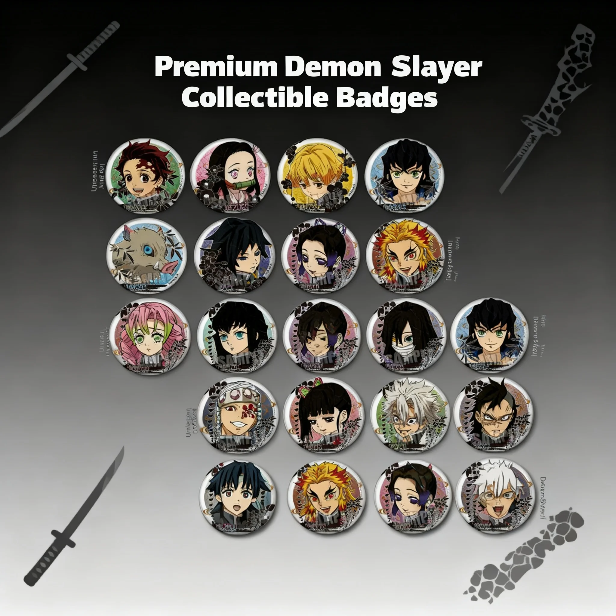 

Demon Slayer Kimetsu no Yaiba Anime Badge Pin Butterfly Shinobu Kanroji Pillar Tomioka Giyuu Cosplay Collectible Gift