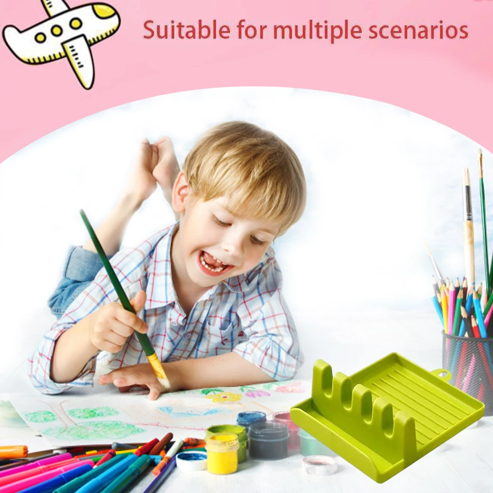 4-слотовый держатель для кистей для масляной живописи, компактный держатель для ручек для рисования, лоток, подставка для ручек для рисования для профессиональных художников