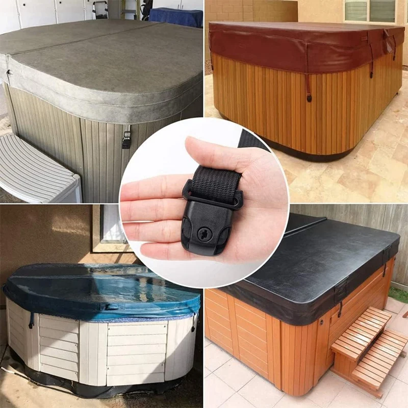 4 zestawy Spa jacuzzi zatrzasków zatrzaskowych zestaw zamiennik do wanny z klips zatrzask zatrzasków na paski z kluczami, łatwy w użyciu