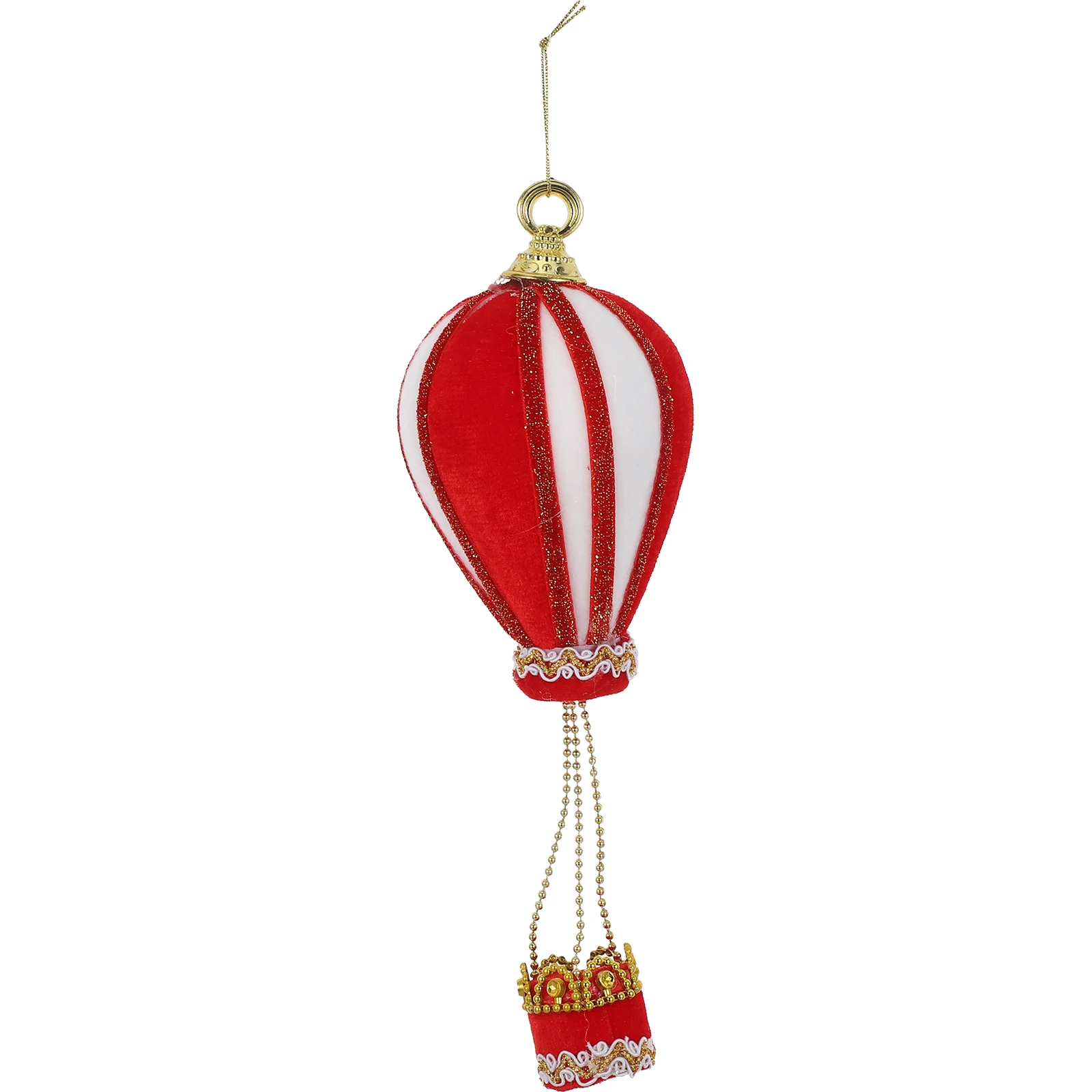 

Foam Hot Air Balloon Ornament Red White Indoor Christmas Decor Holiday Balloon Hanging Tree Decoration Festive Baubles
