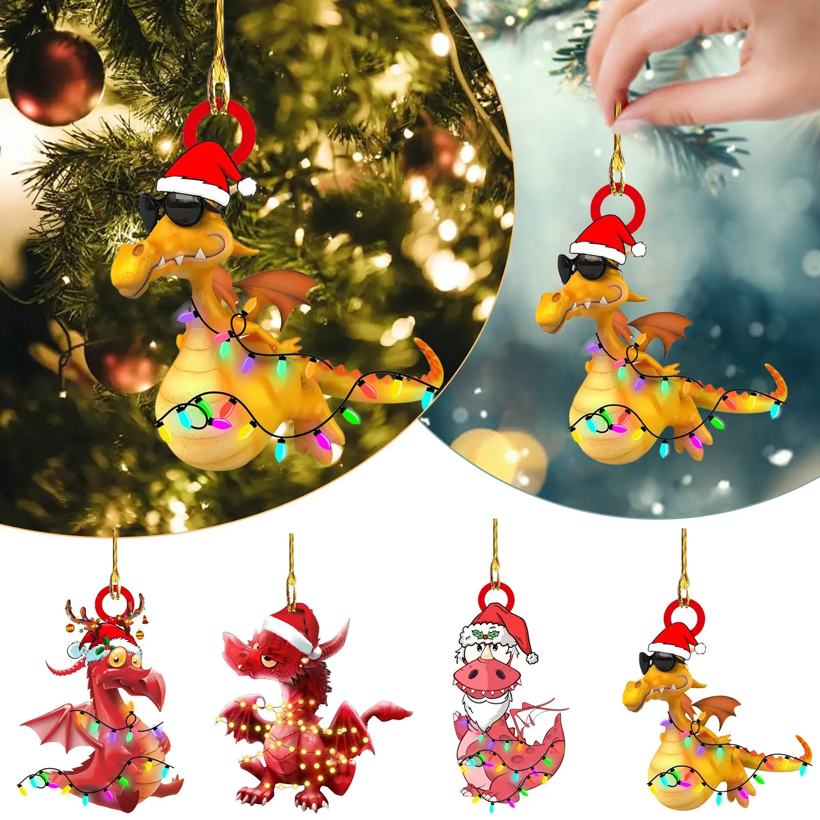 Dragon Decorations Christmas Ornaments Personalized Product Tree Ornament Christmas Crystal Ornament Christmas Ornament Navidad