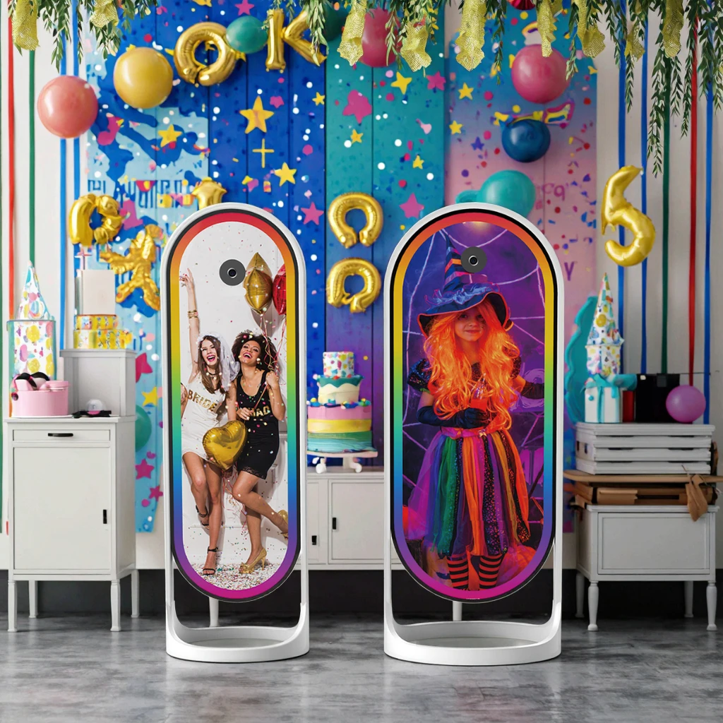 Low Cost Funsbooth Mirror Photo Booth Rentals With 48MP Built-in Camera 43