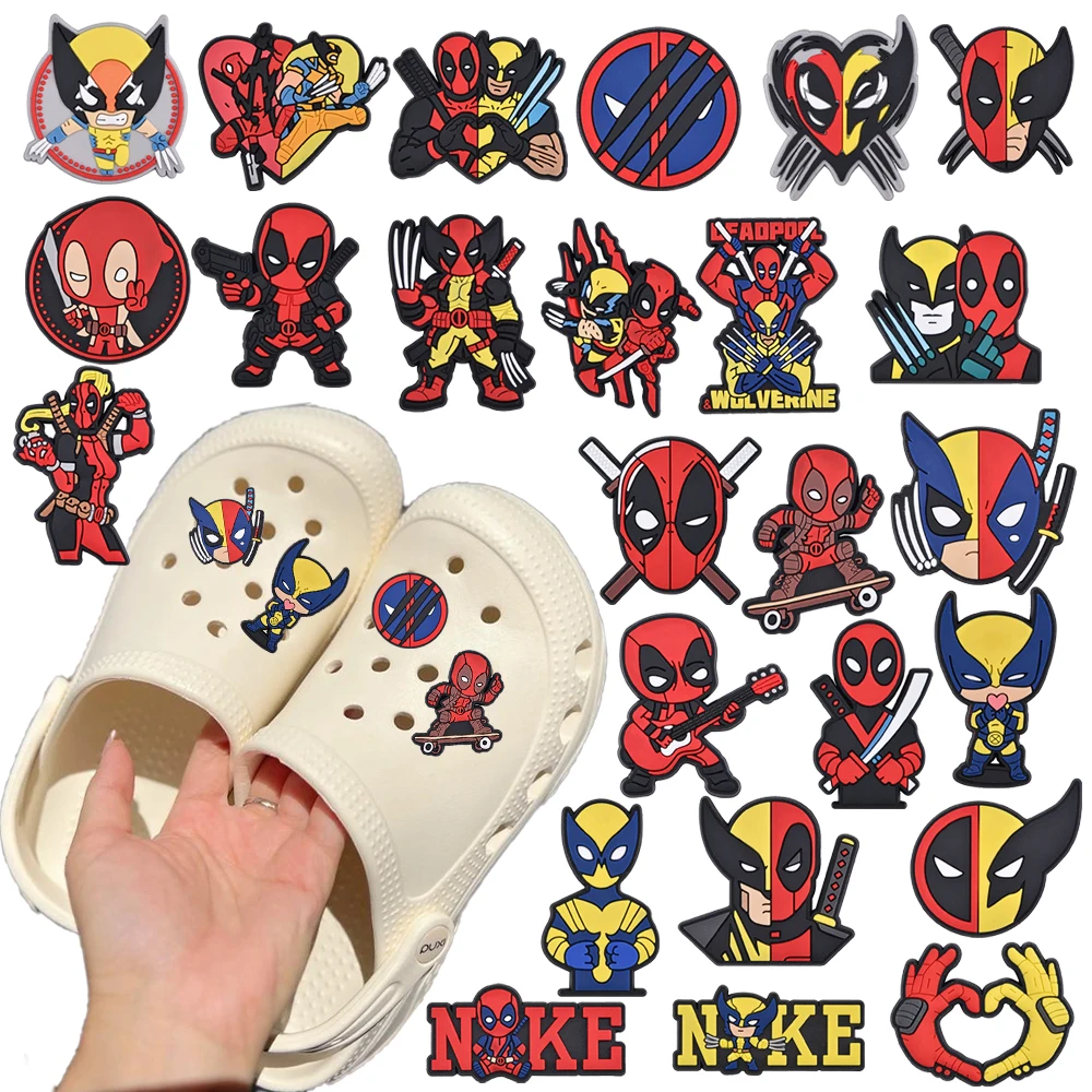New 25-100Pcs Mesuca Cartoon Anime Series PVC Shoe Charms Accessories DIY Detachable PVC Shoe Decorations Creativity Gifts