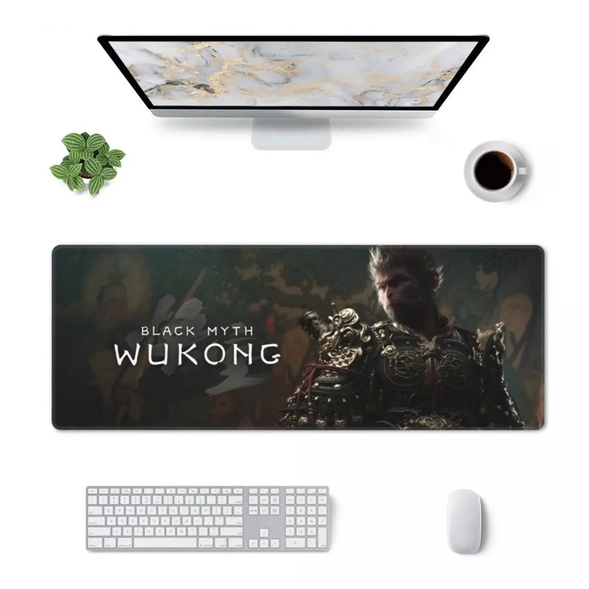 Black Myth Wukong Monkey King Gaming Mouse Pad Water Resist Desk Mousepad Keyboard Mat for Gamer