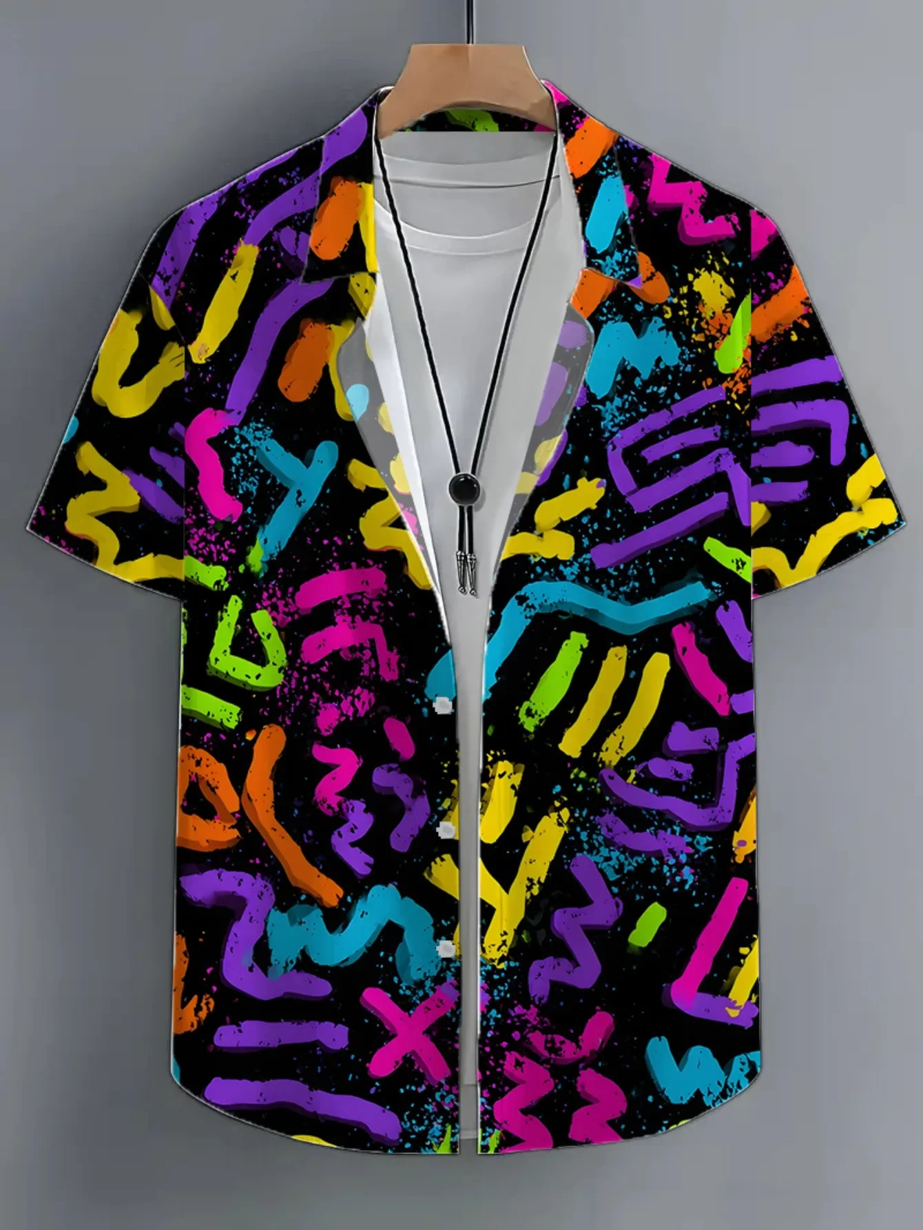 

Men's Urban Style Hawaiian Shirt Summer Man Short Sleeve Cool Beach Print Relaxed Fit Breathable Stylish Party Tops