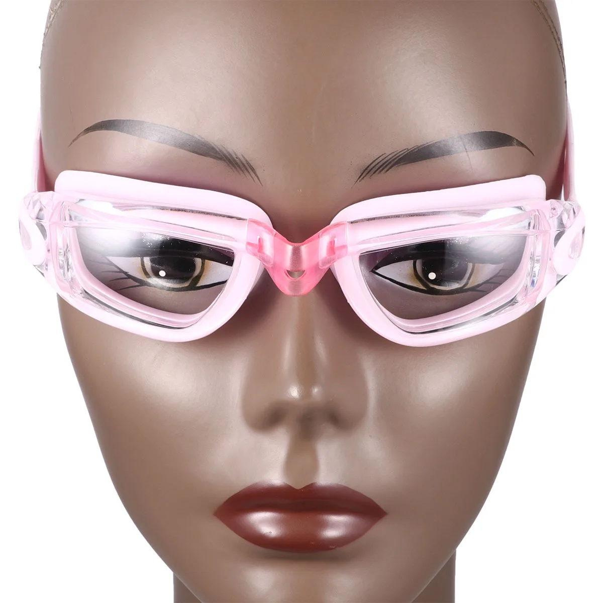 نظارات السباحة الوردية المضادة للضباب للماء نظارات السباحة قصر النظر حماية Uva Uvb لأنشطة السباحة #2