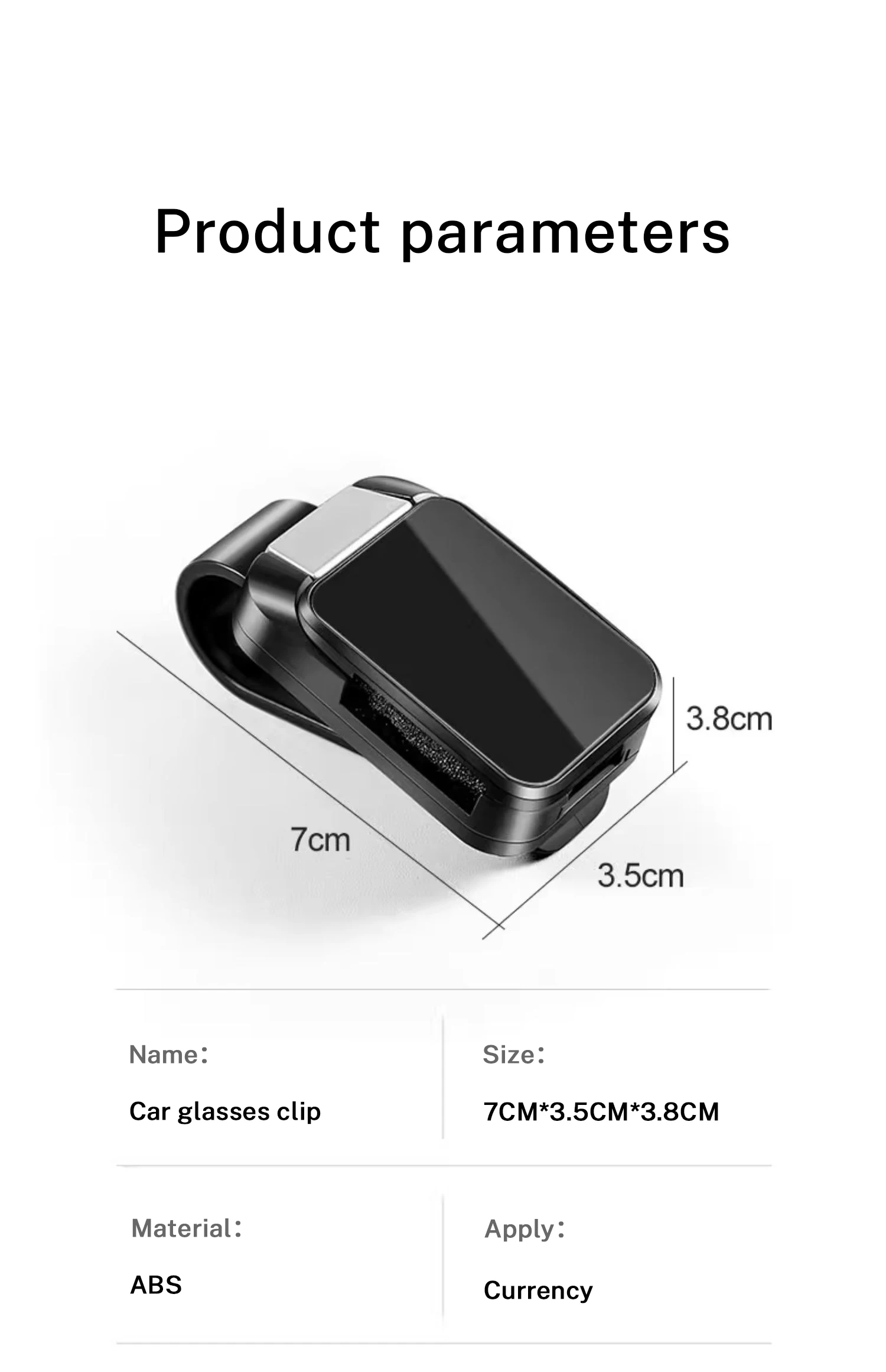 For Dongfeng NAMMI 01New Engery 2024 Accessory Car Sun Visor Glasses Clip Eyeglasses Storage Holder