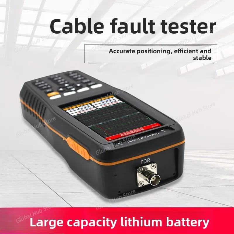 Communication and Power Coaxial Cable Fault Tester Handheld Distance Meter 1/2/4/8 Kilometers Mixed Line Broken Line Break Point