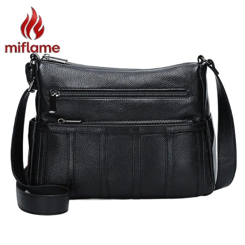 

Leather Messenger Bag Large Capacity Crossbody Shoulder Bag for Women Travel Casual Stylish