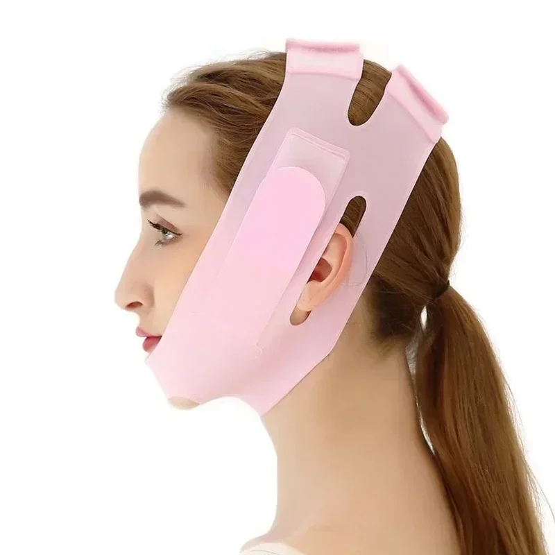 Silicone V Face Mask Lifting V Line Shape Face Lift UP Facial Slimming Bandage Mask Cheek Chin Neck Slimming Thin Belt