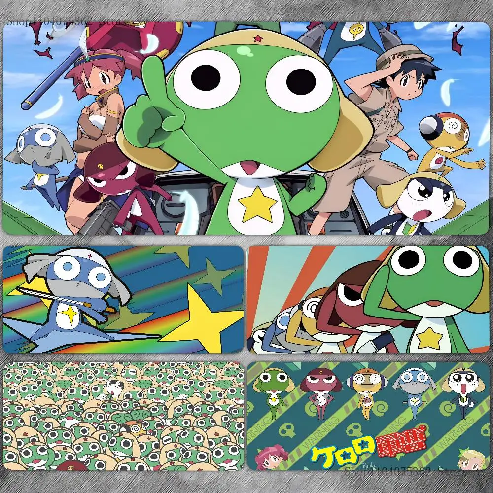 Anime Keroro Gunsou Frog Mousepad Large Keyboard Desk Mat Gaming Mouse Pad LockEdge Non-slip Mat