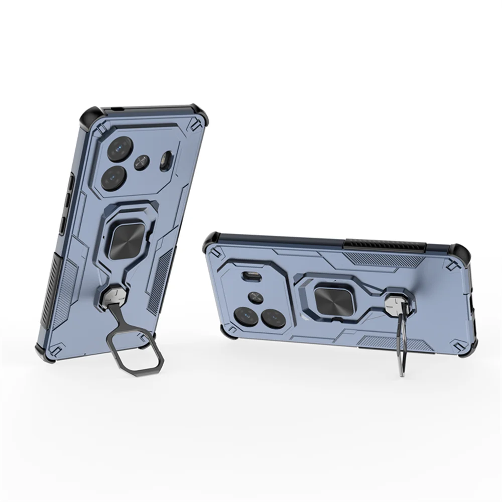 Vivo iQOO Z9 Turbo 5G Fusionリングアーマー携帯ケース Vivo iQOO Z9 Turbo iQOOZ9Turbo用 全面保護カバー 耐衝撃ケース