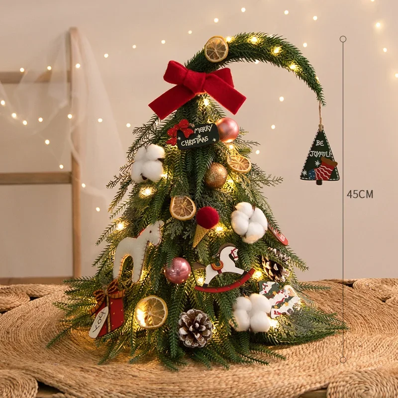 Artificial Mini Christmas Tree Decoration For Home Tabletop Ornament DIY Xmas Tree Decor Simulation Small Tree albero di natale