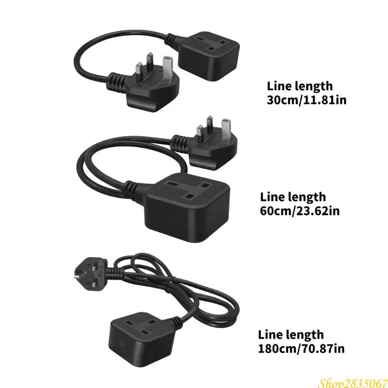 British Power Extension Cord 250V 3 Prongs Male to Female For Home Electronics 831F