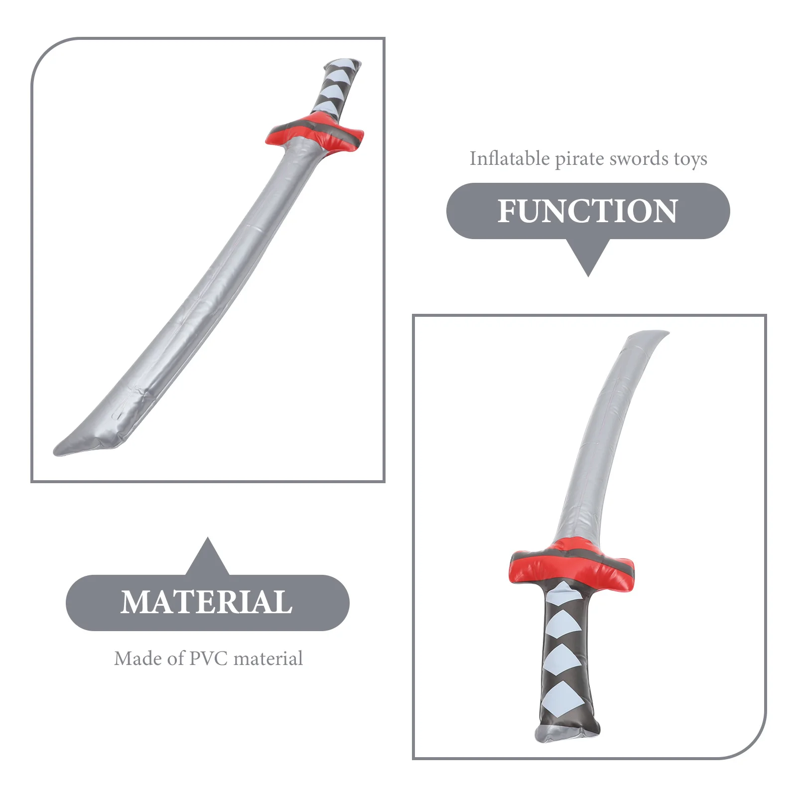 10 Stücke Cartoon Aufblasbare Piraten Schwerter PVC Spielzeug für Kinder Pretend Spielen Geburtstag Party Sommer Festival Rollenspiel Spaß