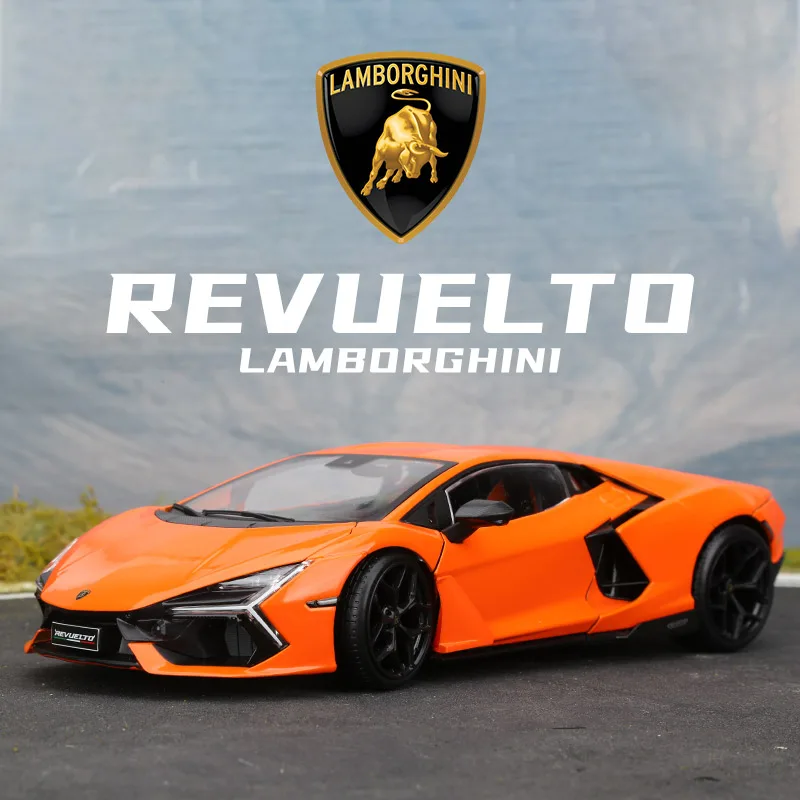 دييكاست سبيكة 1:24 مقياس لامبور ريفولتو سيارة رياضية نموذج الصبي هدية لعبة مجموعة السيارات مصغرة السيارات ديكور المنزل