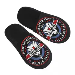 Custom US Fighter Weapons School Worn Memory Foam Slippers Women Comfy Warm Top Gun Maverick House Slippers