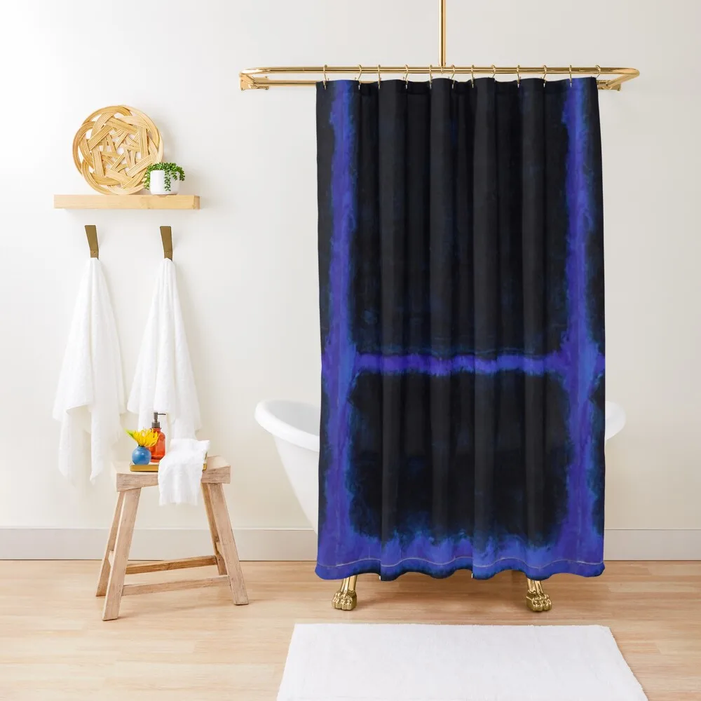 Mark Rothko Painting Style Art Dark Blue Light Blue #6 Shower Curtain Window Luxury Bathroom Curtain