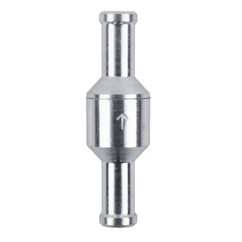 Aluminium Non Return Check Valve NBR Rubber Chrome One Way Check Valve Professional Grade Stable Fuel Valve