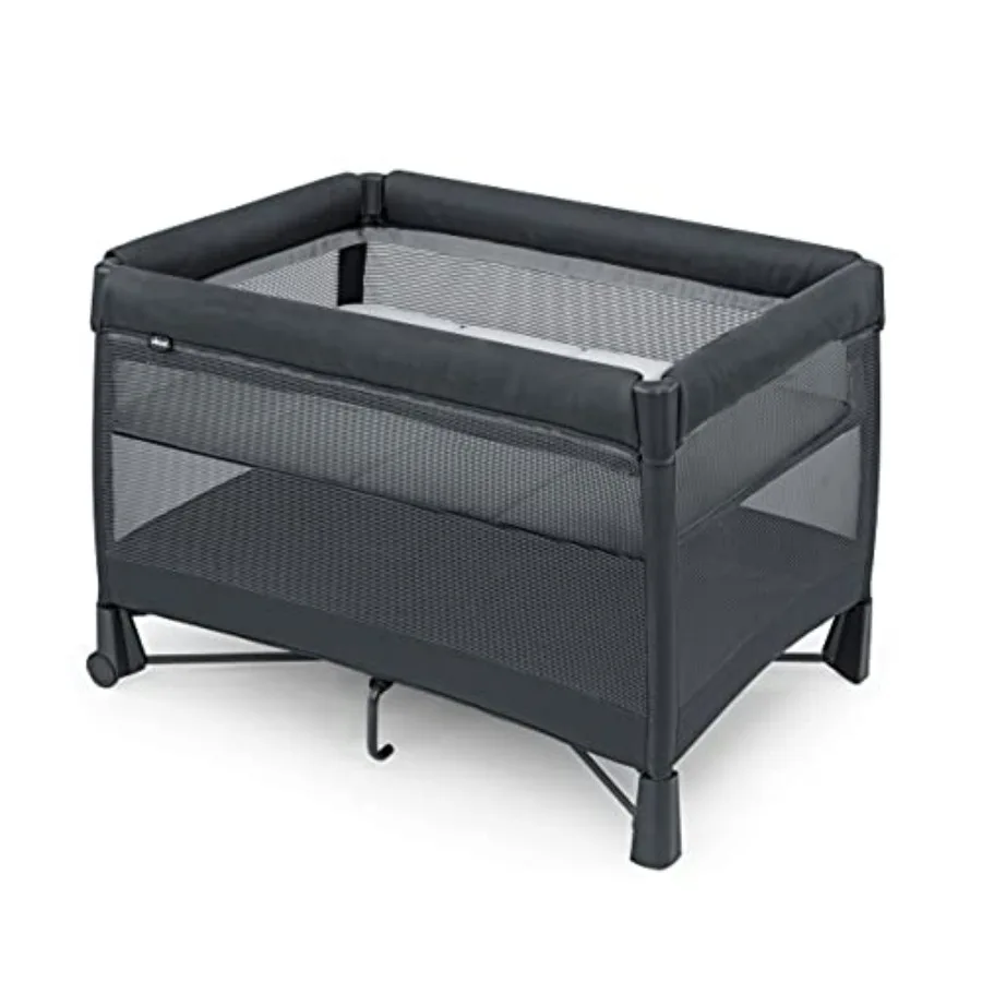 

Portable Play Yard with Removable Bassinet for Babies and Toddlers Charcoal/Grey Instant Setup Lightwght Fabric