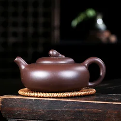 280ML Mechanical Production Clay Teapot Oblate Yixing Tea Pot Puli Teaware Oolong Tea Set Traditional Chinese Filter Kettle