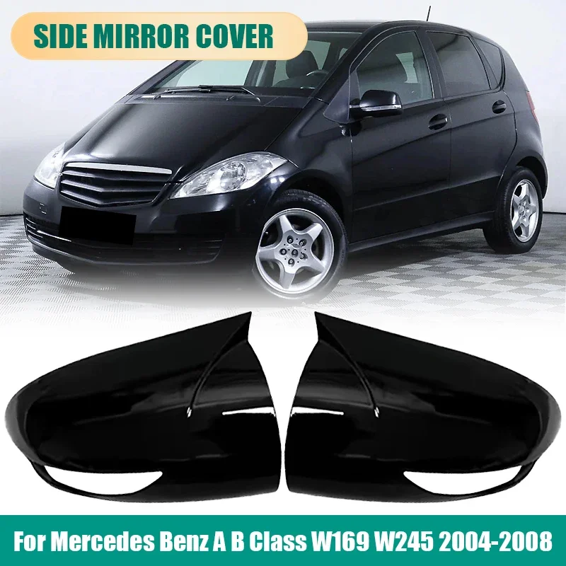 

Для Mercedes-Benz A-класса W169 и B-класса W245 2004-2008 годов: глянцевые черные накладки на зеркала заднего вида (левая и правая сторона)