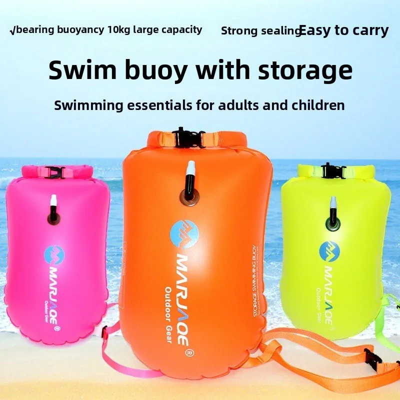 

Swimming Buoy Inflatable Safety Float Bag Double Airbag Swimming Float Air Dry Bag Drifting Bag Water Sport Swimming Accessories