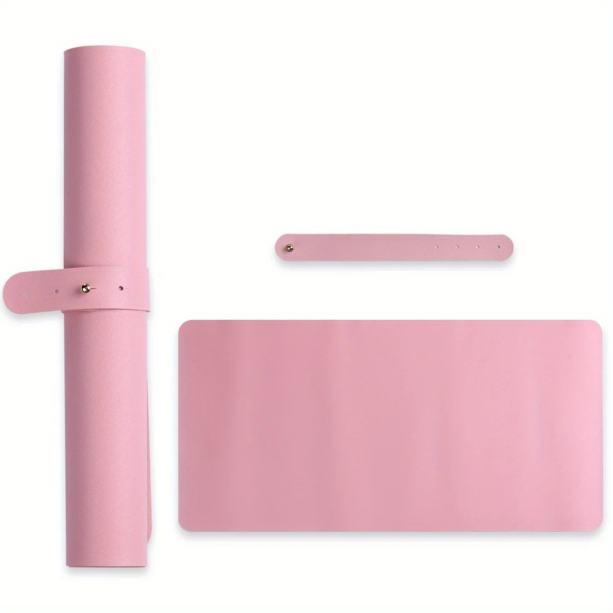 Foldable Leather Mouse Pad, Waterproof Desk Writing Mat, Large Manicure Pad, Multi-Purpose Desktop Protector for Home Nail Salon