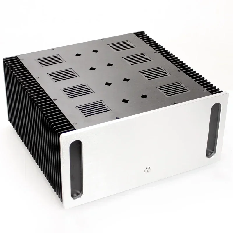 Chasis amplificador de aluminio plateado de 200mm de altura/amplificador de clase A/caja de amplificador de tubo/caja de amplificador/caja DIY